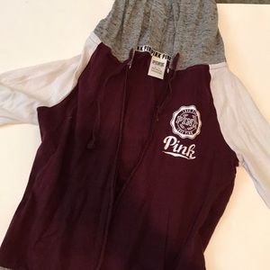 VS PINK light zip up jacket